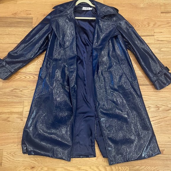 Rachel Antonoff Blue Trench Coat - Picture 7 of 8